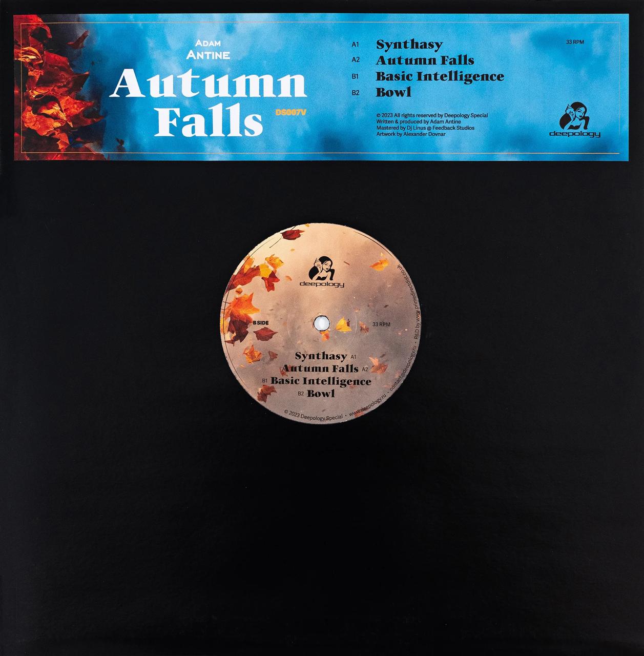 Пластинка и яблоко релиза Autumn Falls
